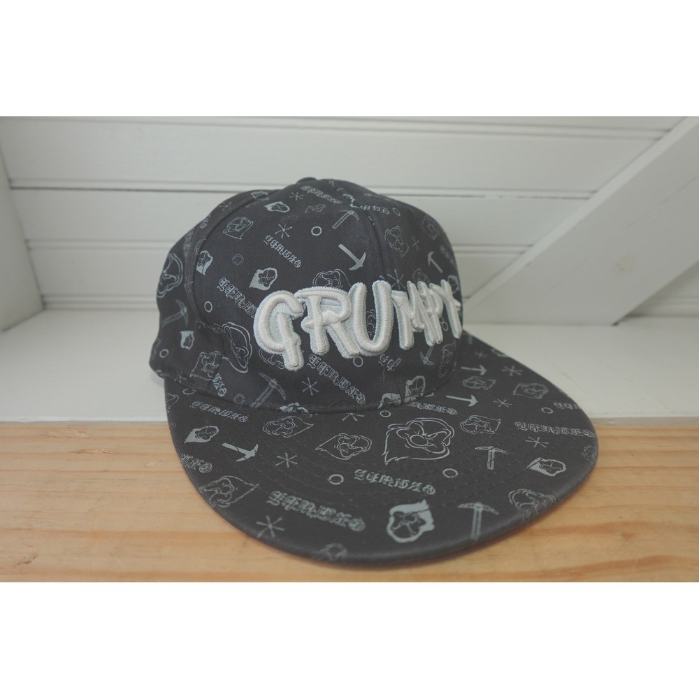 Vintage Disney Hat Grumpy All over Print Embroidered Streetwear Y2K Size 7.25